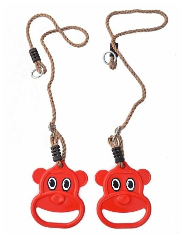 Кольца гимнастические детские PERFETTO SPORT PS-311 Микки, красные, нагрузка до 50кг, от 3 лет — фото 1