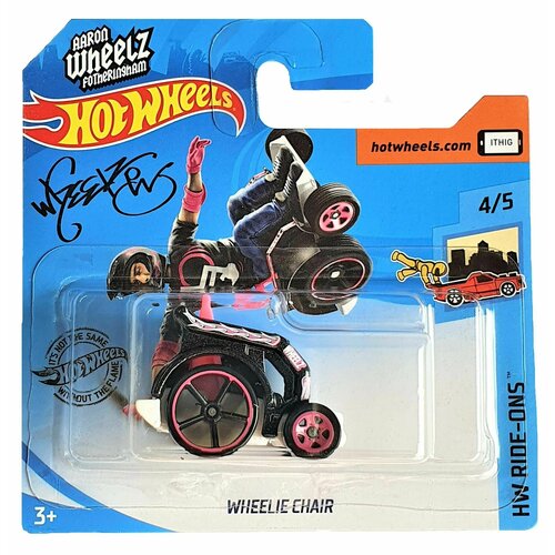 Машинка Hot Wheels коллекционная C4982 1:64, 7.5 см, WHEELIE CHAIR розовый