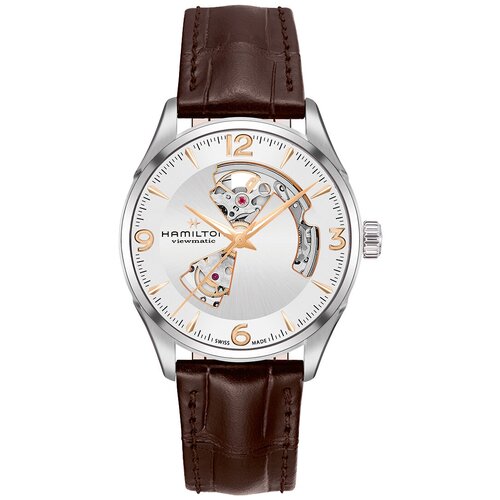 часы hamilton jazzmaster open heart auto h32215190 Наручные часы Hamilton Jazzmaster H32705551, коричневый, серебряный