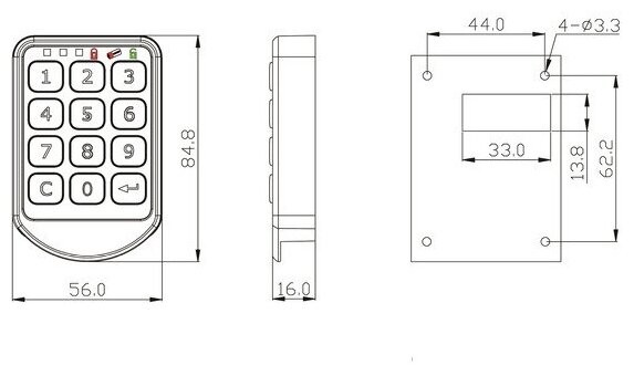 Замок электронный для мебели и ящиков PW-012 M - фотография № 7