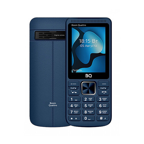 Телефон BQ 2455 Boom Quattro, 4 SIM, blue