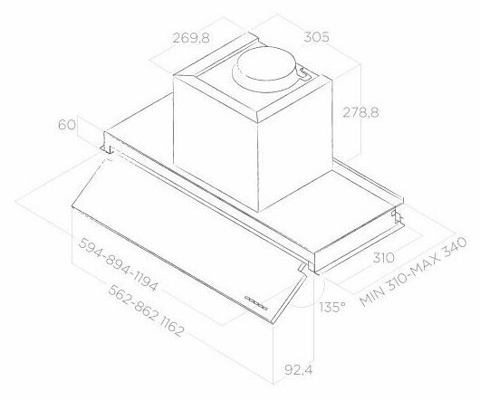 Встраиваемая вытяжка Elica Boxin NO DRIP IX/A/60, управление кнопочное, нержавеющая сталь [prf0157712] - фото №12