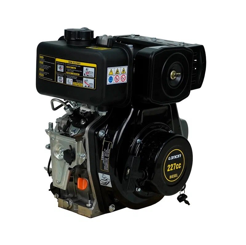 Двигатель Loncin Diesel LCD230FD D20 5А (LCD170FD) (5л.с., 227куб. см, вал 20мм, ручной и электрический старт, катушка 5А) - фотография № 8