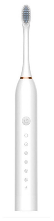Электрическая зубная щетка Ningbo X-3 c 3 сменными насадками 6 режимов работы ультразвуковая чистка массаж отбеливание полировка белая