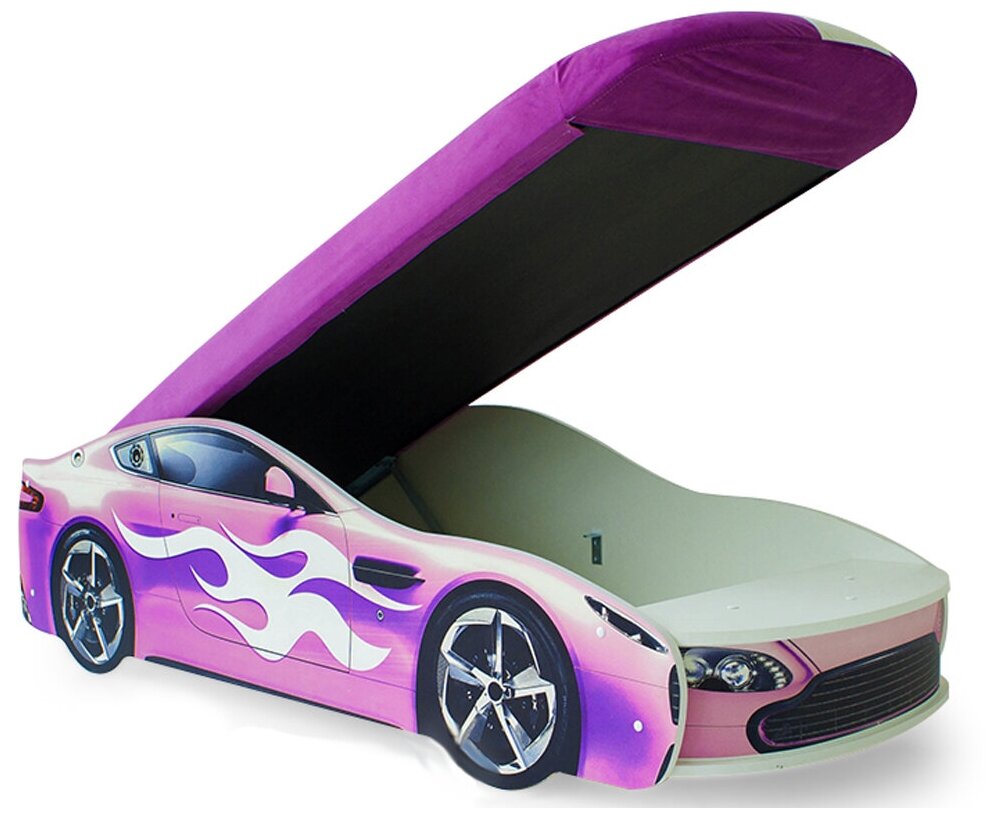 Кровать с подъемным механизмом Бельмарко Бондмобиль, цвет: розовый - фото №12