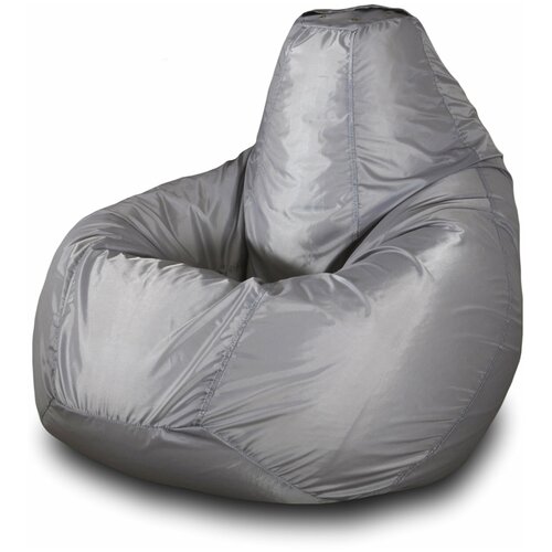 Кресло-мешок Груша XXL-Комфорт, коричневый оксфорд (Puffdom пуф, кресло, бескаркасная мягкая мебель)