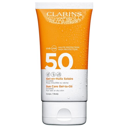 Clarins Clarins Солнцезащитный гель для тела Gel-en-Huile Solaire Corps SPF 50, 150 мл