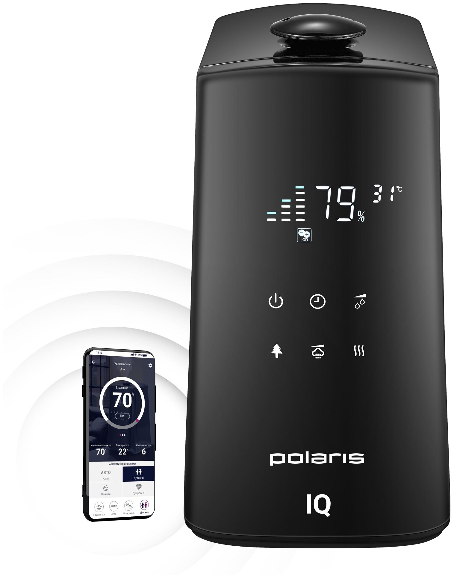 Увлажнитель воздуха Polaris PUH 9009 WIFI IQ Home - фото №18