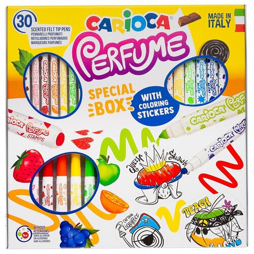 Carioca Набор фломастеров Perfume Special Box (43082), разноцветный, 1 шт. фломастеры carioca perfume special box 43082 смываемые 30цв коробка с европодвесом