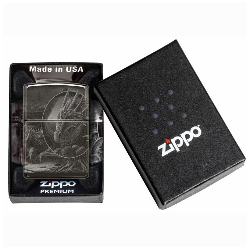 Зажигалка бензиновая Zippo 49287 Lisa Parker High Polish Black - фотография № 18