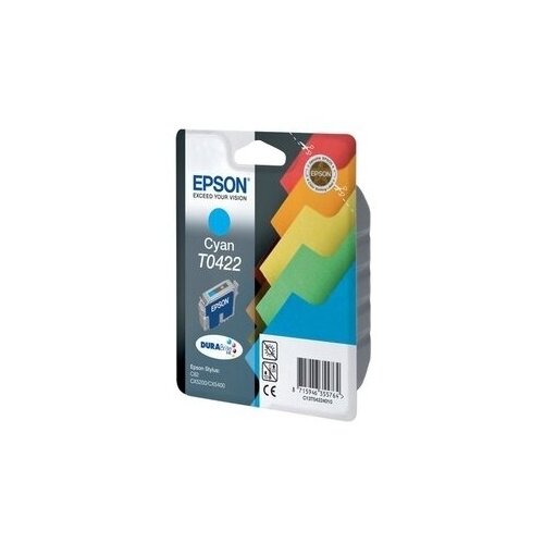 Картридж Epson T0422 Cyan Голубой C13T04214010 (оригинальный) epson картридж epson t0422 cyan голубой c13t04214010 оригинальный