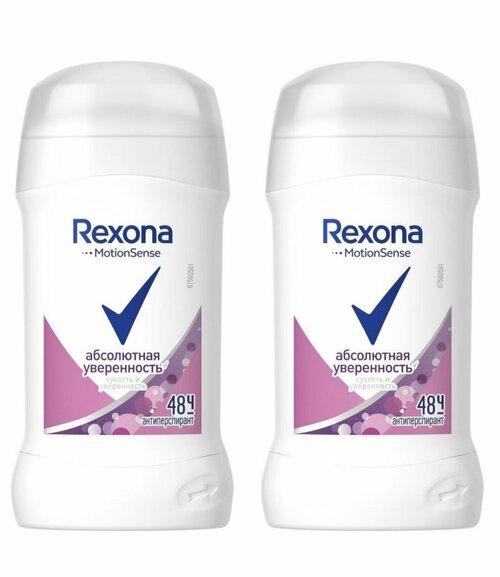 Rexona Антиперспирант-дезодорант стик Абсолютная уверенность, 2 шт. по 40 мл.