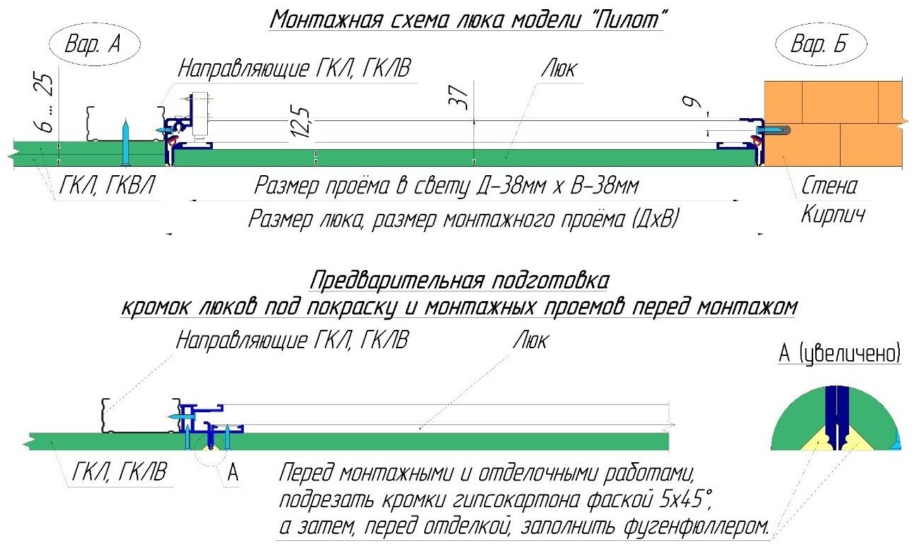 Визионер Люк под покраску Пилот 400х 300 - фотография № 4