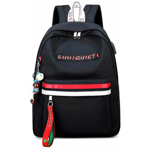 фото Городской рюкзак blinky shh! quiet! 18, черный, красный, белый