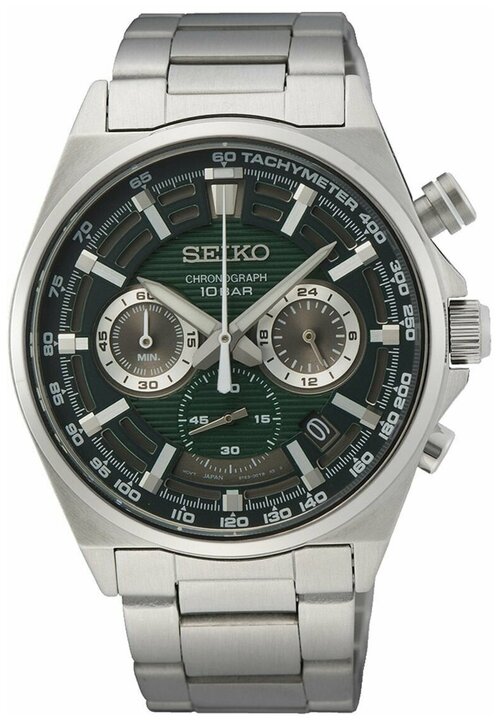 Наручные часы SEIKO CS Sports, серебряный, зеленый