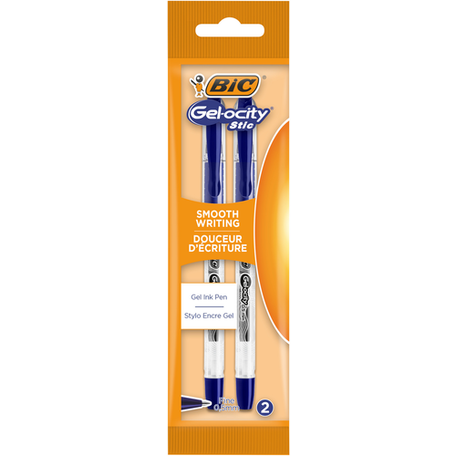 Ручки гелевые BIC Gel-Ocity Stick синие, 2шт набор ручек iqhk lego gel 3 шт