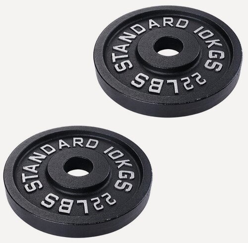 Изображение товара Набор чугунных окрашенных дисков Voitto V-202 STANDARD 10 кг (2 шт) - d51