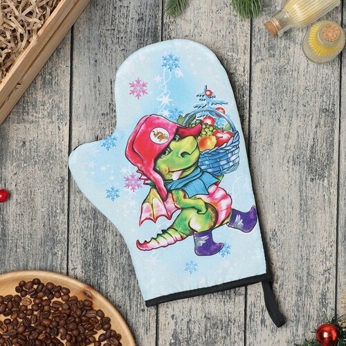 Варежка-прихватка Зимняя прогулка 20х28 см 35 хл 65 пэ ватин 250 гм2 316₽