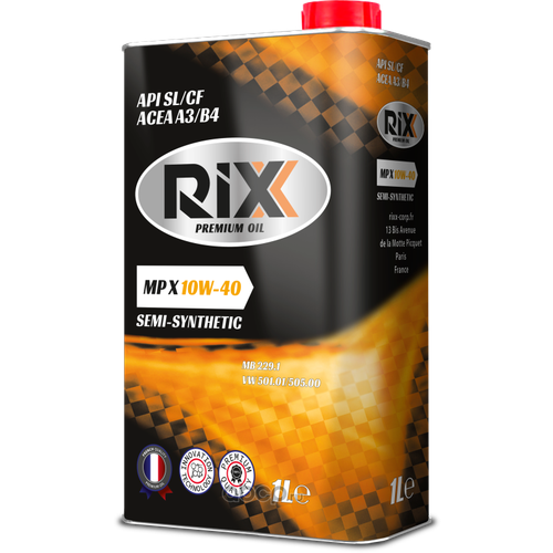 Моторное масло п/синт RIXX MP X 10W-40 SL/CF 1 л