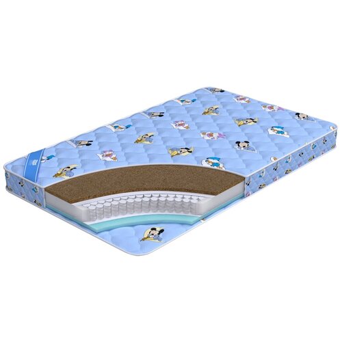 фото Матрас детский промтекс-ориент teen стандарт комби, пружинный, голубой