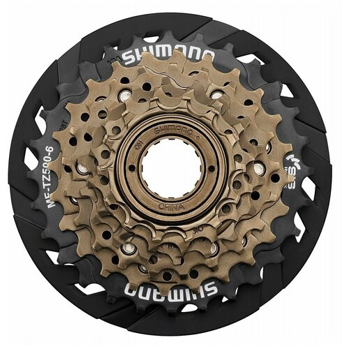 трещотка 6 ск mf tz500 cp shimano 14 28 зубьев с защитой цепи Трещотка 6 ск, MF-TZ500-CP Shimano (14-28 зубьев) с защитой цепи