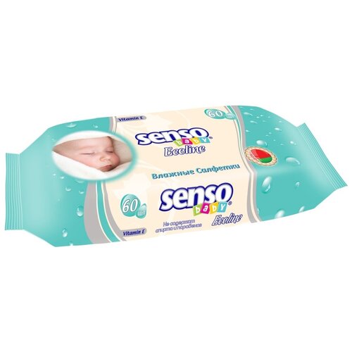 Senso Baby Ecoline Влажные салфетки с крем-бальзамом 60 шт