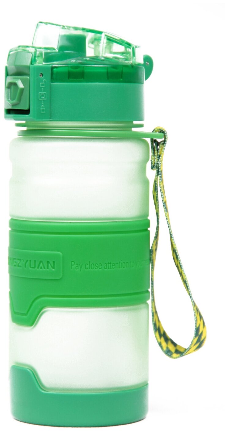 Бутылка для воды спортивная зеленая "Kangzyuan" 380мл