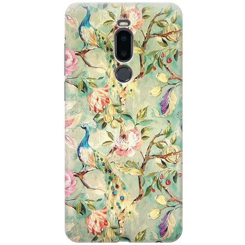 фото Gosso ультратонкий силиконовый чехол-накладка для meizu note 8 с принтом "винтажный цветочный паттерн"