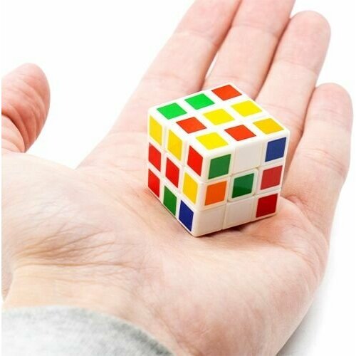 Кубик рубика QiYi MoFangGe 3x3x3 mini 3cm Белый / Головоломка для подарка qiyi mini 3x3x3 magic cube mofangge 3 0 mini magico cubo 3cm speed cube puzzle educational toys for adult children qy3080