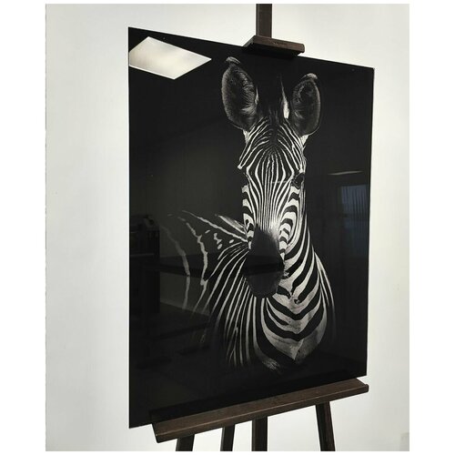 Интерьерная картина на закаленном стекле Zebra 60х80 см ALUMOART