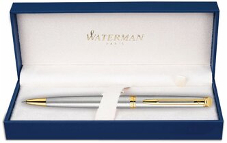 Waterman Ручка шариковая Hemisphere Stainless Steel GT, 0.8 мм, S0920370, синий цвет чернил, 1 шт.