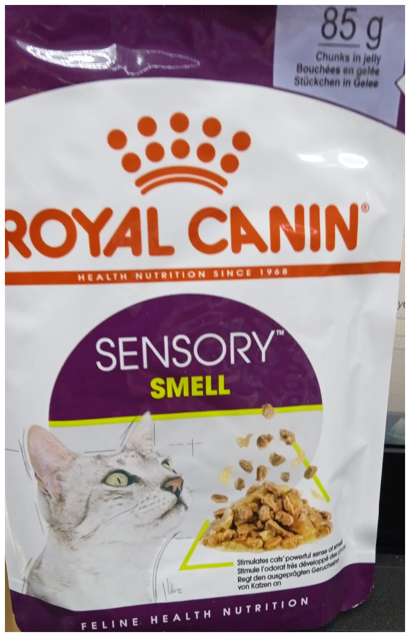 Влажный корм для кошек Royal Canin Sensory Smell (сенсори запах), стимулирующий обонятельные рецепторы , кусочки в желе, пауч 85 г х 12 шт