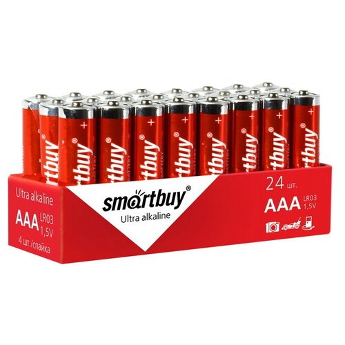 батарейка pkcell ultra digital alkaline aaa lr03 в упаковке 4 шт Батарейка SmartBuy AAA LR03 Ultra Alkaline, в упаковке: 24 шт.