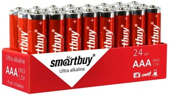 Батарейка алкалиновая Smartbuy LR03 AAA, 24 шт.