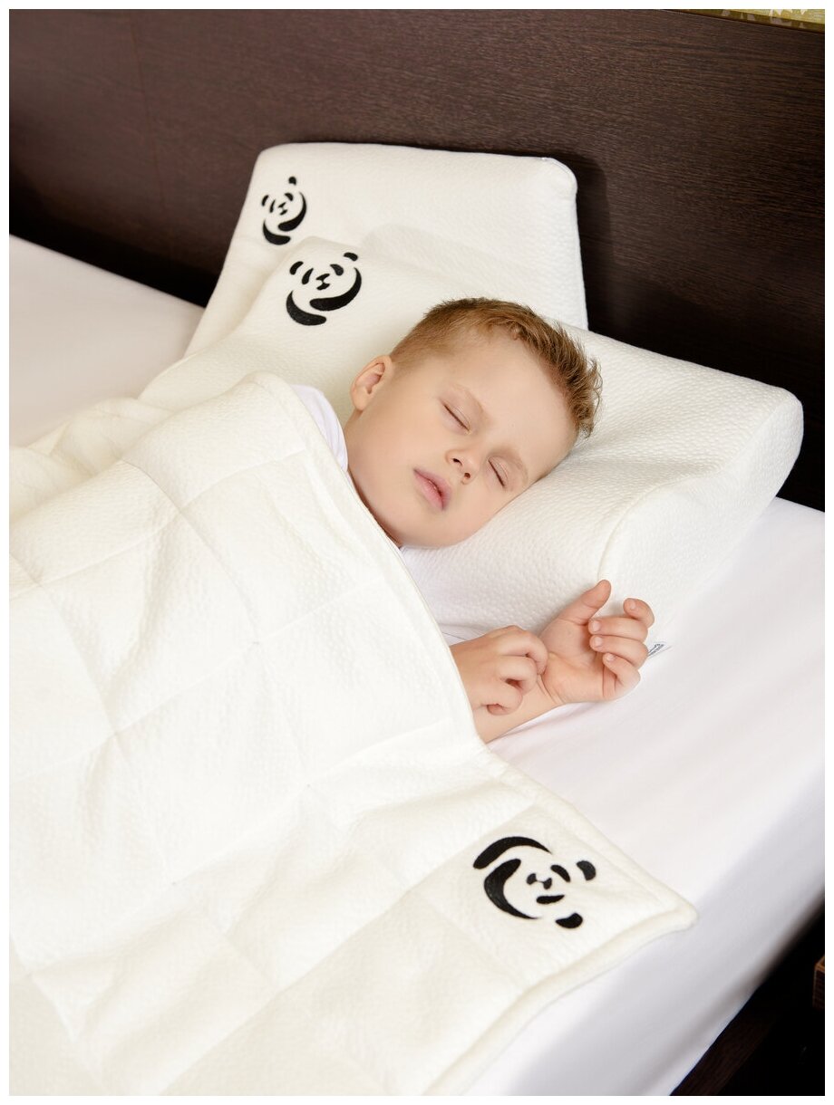Подушка ортопедическая детская с эффектом памяти "PandaHug - KIDS" форма волна 37*26*6/8 - фотография № 5