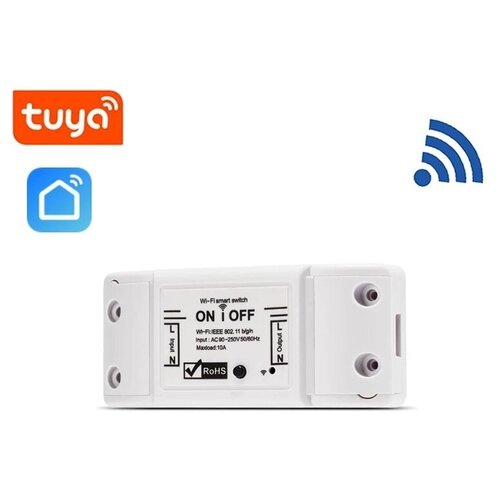 Умное Wi-Fi Реле 10 А Беспроводной Wi-Fi выключатель Smart Life Tuya Amazon Alexa Google Assistant Интеграция в Яндекс Алиса Умный дом 57900₽