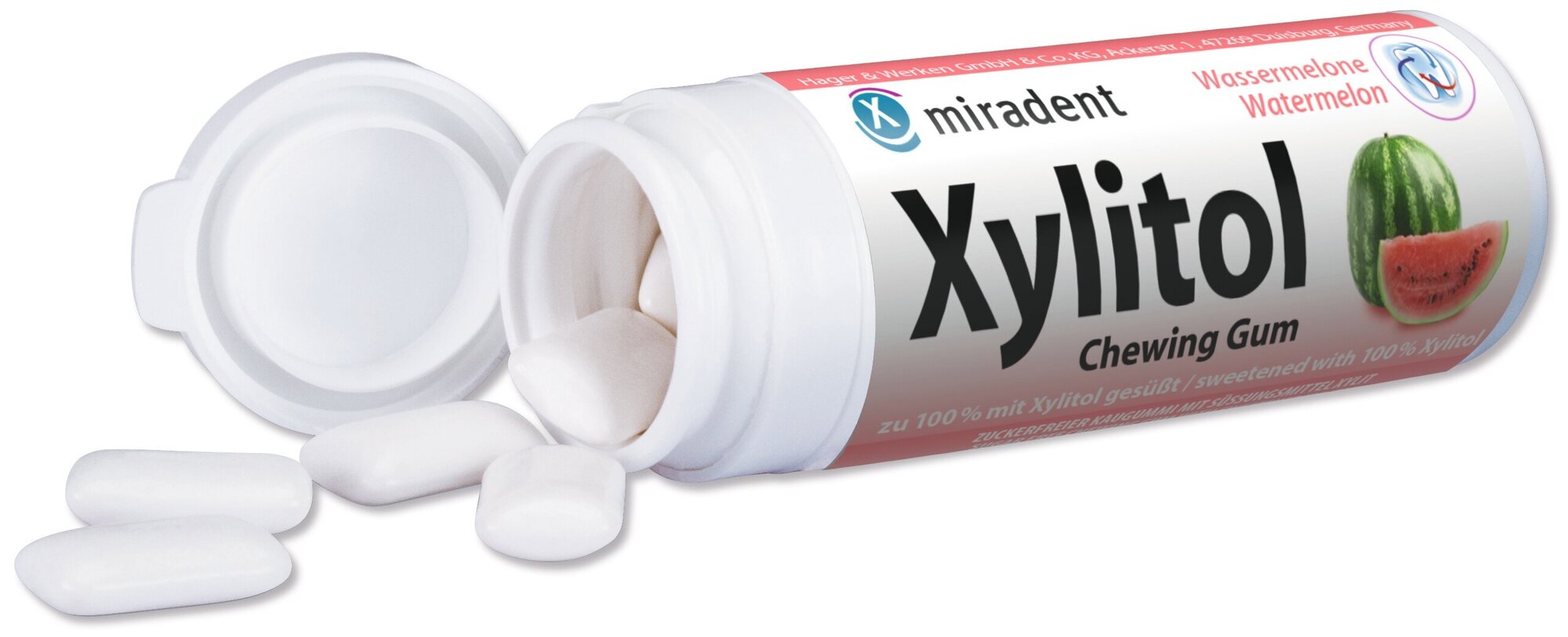 Жевательная резинка Miradent Xylitol Арбуз, 30 шт - фотография № 2