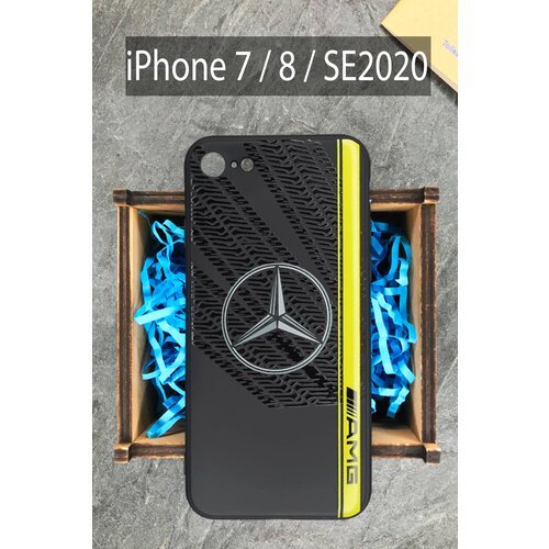 Силиконовый чехол Мерседес АМГ для iPhone 7 / 8 / SE 2020 / Айфон 7 / Айфон 8 силиконовый чехол бабочки для iphone 7 8 se 2020 айфон 7 айфон 8