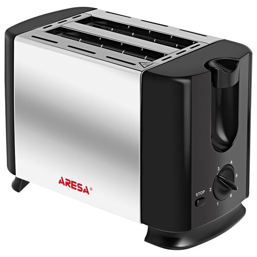 Тостер ARESA AR-3005, черный/серебристый тостер aresa ar 3005