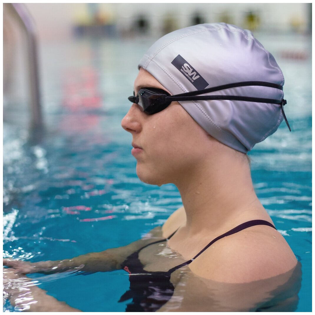 Комбинированная шапочка для плавания / бассейна SwimRoom “PU Swim Cap”