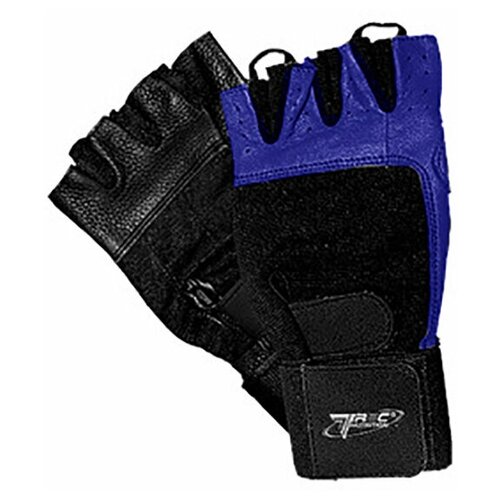 фото Перчатки classic stripe #05 (l) - черно-голубые trec wear