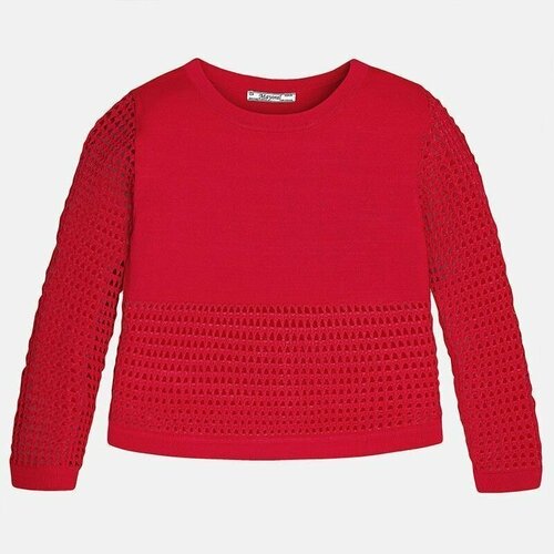 Пуловер Mayoral, длинный рукав, размер 18 лет (163-167 см), красный