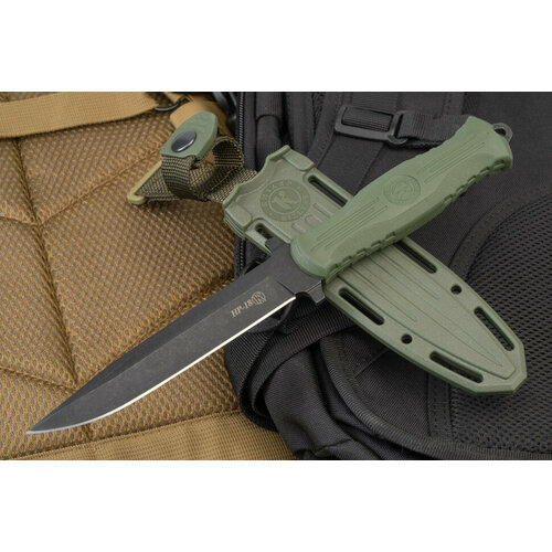 Нож НР-18 AUS-8, хаки, эластрон