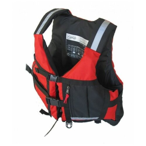 фото Спасательный жилет вольный ветер каскад, размер s, 60 кг, красный/черный