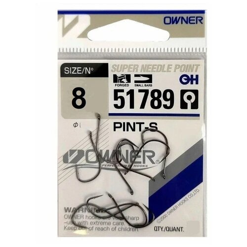 Крючки OWNER 51789 Pint-S №8 11шт крючки owner 51789 pint s 4 10шт