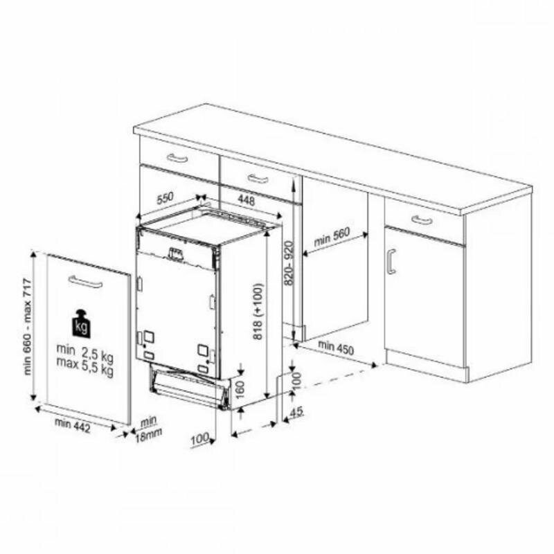 Посудомоечная машина Indesit DIS 1C69 B серый