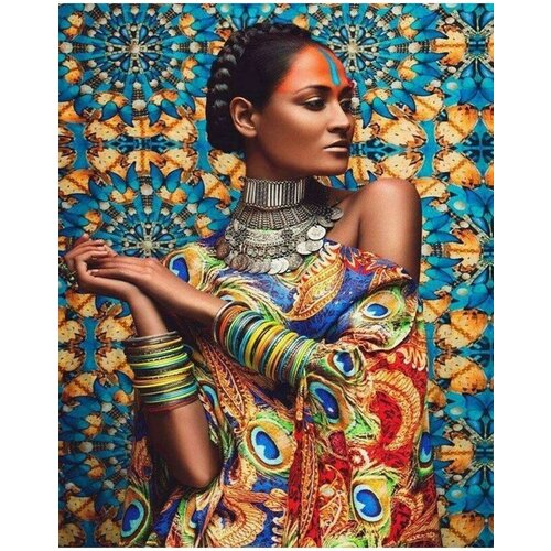 Алмазная мозаика 40х50 на подрамнике Индийская красавица 1299₽