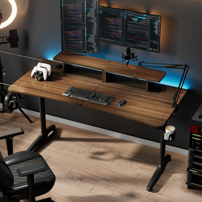 Компьютерный стол Eureka Ergonomic GIP 60 Desk Walnut, 60" - фотография № 6