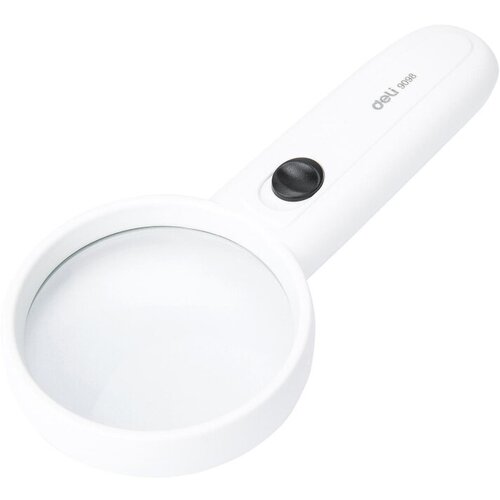 Лупа офисная Deli E9098 d60мм x35 LED подсветка белый упак блистер 935₽