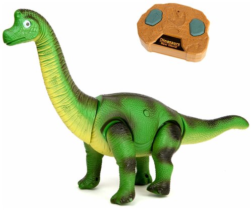 Динозавр Бронтозавр радиоуправляемый, световые и звуковые эффекты, JUNFA 9984